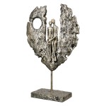 Γλυπτό Καρδιά Paar Im Herz Couple Motif Πολυρεζίνη Χρυσό PU 21x8x34cm c492523
