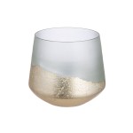 Φανάρι Καταιγίδας Dorato Γυάλινο Clear Χρυσό PU 4 H 12 cm D 12 cm c492562