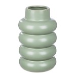 Βάζο Rim Κεραμικό Πράσινο PU Pcs Assorted H 24 cm D 15 cm c492587