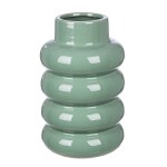 Βάζο Rim Κεραμικό Πράσινο PU Pcs Assorted H 24 cm D 15 cm c492587