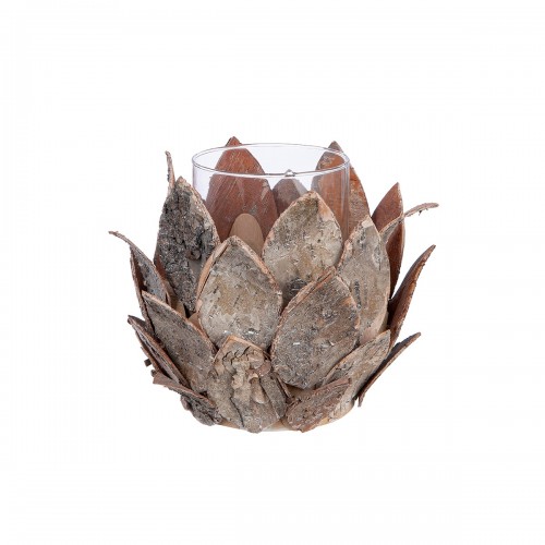 Φανάρι Καταιγίδας Tenon Cone Ξύλο Ecru PU 4 H 15 cm D 18 cm c492603
