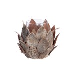 Φανάρι Καταιγίδας Tenon Cone Ξύλο Ecru PU 4 H 15 cm D 18 cm c492603