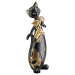 Φιγούρα Cat Chapel Πολυρεζίνη Μαύρο PU 10x8 5x27cm c492646