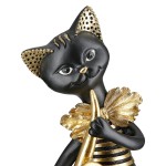Φιγούρα Cat Chapel Πολυρεζίνη Μαύρο PU 10x8 5x27cm c492646