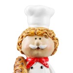 Φιγούρα Cook Star Chef Πολυρεζίνη Λευκό PU Pcs Assorted 4 5x4 5x13cm c492650