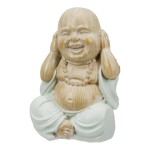 Φιγούρα Buddha Meditation Πολυρεζίνη Ecru PU 12 Pcs Assorted 6x5x9 5cm c492657