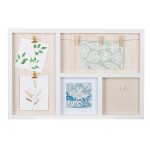 Photo Θήκη Rectangular Imago Acrilic Mdf Ecru Λευκό PU 48x3x32cm c492668