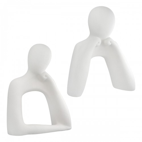  Σετ 2 τεμαχίων Φιγούρα Person Think Κεραμικό Λευκό 175X75X20Cm 175X75X20Cm c492692