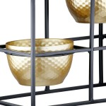 Ρεσώ Θήκη Μέταλλο Μαύρο Χρυσό PU 27x9x14cm c492696