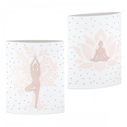 Διακοσμητικό Light Led Ellipse Namaste Yoga Χαρτί Λευκό PU Pcs Assorted 13x6x16cm c492698