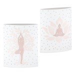 Διακοσμητικό Light Led Ellipse Namaste Yoga Χαρτί Λευκό PU Pcs Assorted 13x6x16cm c492698