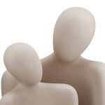  Σετ 2 τεμαχίων Φιγούρα Ζεύγος Anexo Κεραμικό Γκρι 145X10X18Cm 145X10X18Cm c492701