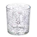 Φανάρι Καταιγίδας Modern Art Γυάλινο Μαύρο Clear PU 18 H cm D 7 cm c492710