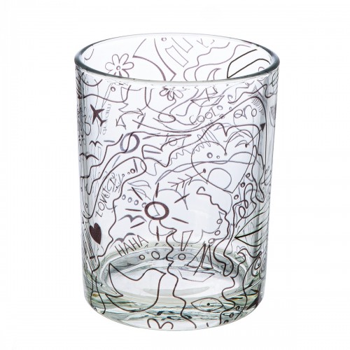 Φανάρι Καταιγίδας Modern Art Γυάλινο Μαύρο Clear PU H 125 cm D 10 cm c492711