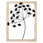 Wall Relief Dandelion Μέταλλο Μαύρο PU 30x3x40cm c492723