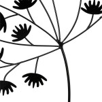 Wall Relief Dandelion Μέταλλο Μαύρο PU 30x3x40cm c492723
