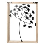 Wall Relief Dandelion Μέταλλο Μαύρο PU 30x3x40cm c492723
