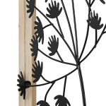 Wall Relief Dandelion Μέταλλο Μαύρο PU 30x3x40cm c492723