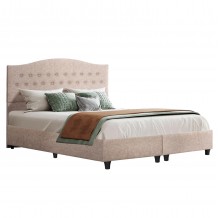 ΚΡΕΒΑΤΙ MALENA HM638 22 ΜΠΕΖ ΥΦΑΣΜΑ Τ NUBUCK ΓΙΑ ΣΤΡΩΜΑ 150x200εκ c492767