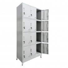 ΦΟΡΙΑΜΟΣ ΜΕΤΑΛΛΙΚΟΣ BEXLEY ΜΕ ΠΟΔΙΑ-12 ΝΤΟΥΛΑΠΙΑ HM21105 01 ΓΚΡΙ 90x40x195Υεκ c492775