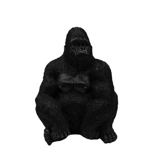 GORILLA BERINGEI ΔΙΑΚΟΣΜΗΤΙΚΟ ΓΟΡΙΛΑΣ 33x23x39 POLYRESIN ΜΑΥΡΟ ΜΑΤ c492787