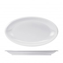 Πιατέλα Οβάλ Μελαμίνης 45 8x26xY4 4cm Λευκή Morleos - Σετ 6 c492835