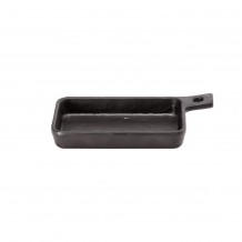 Πιάτο με χερούλι Μελαμίνης 23 5x11 8xY3 8cm μαύρο ματ Morleos - Σετ 6 c492889