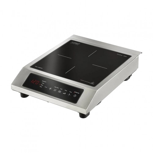 Επαγωγική Εστία για σκεύη 12-28cm έως 18kg 3500W INOX amp κεραμική γυάλινη επιφάνεια CASO c492900