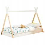 ΚΡΕΒΑΤΙ ΠΑΙΔΙΚΟ MUNK HM699 03 τ MONTESSORI ΞΥΛΟ ΠΕΥΚΟΥ ΦΥΣΙΚΟ-ΛΕΥΚΟ- 190x90εκ c493030