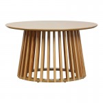 Τραπέζι σαλονιού Domonic pakoworld mdf pw σε φυσική απόχρωση Φ80x45εκ c493204