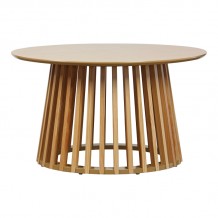 Τραπέζι σαλονιού Domonic pakoworld mdf pw σε φυσική απόχρωση Φ80x45εκ c493204