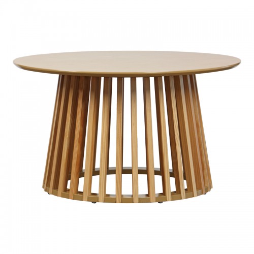 Τραπέζι σαλονιού Domonic pakoworld mdf pw σε φυσική απόχρωση Φ80x45εκ c493204