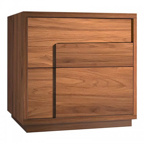 Κομοδίνο Inget pakoworld mdf σε καρυδί απόχρωση 50x40x48εκ c493311