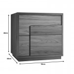 Κομοδίνο Inget pakoworld mdf σε καρυδί απόχρωση 50x40x48εκ c493311