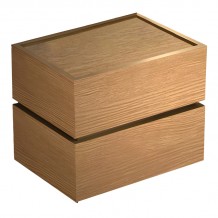 Κομοδίνο Sonlen pakoworld mdf σε oak απόχρωση 60x40x44 5εκ c493314