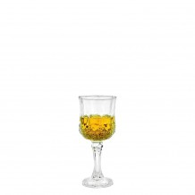 Γυάλινο Ποτήρι Σκαλιστό Λικέρ Σφηνάκι κοντό με πόδι 5cl φ4 2x11 2cm - Σετ 12 c493341