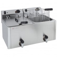 Φριτέζα Διπλή με βρύση 10lt 10lt Λάδι 17KW 380V 65 5x50xΥ37cm XDOME c493342 Φριτέζα Διπλή με βρύση 10lt 10lt Λάδι 17KW 380V 65 5x50xΥ37cm XDOME c493342