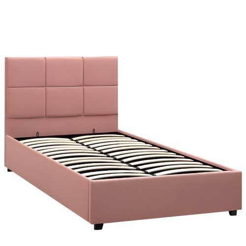 Κρεβάτι Μονό ArteLibre CLOUDREST Σάπιο Μήλο Ύφασμα 213x130x109 5cm Στρώμα 120x200cm c493353