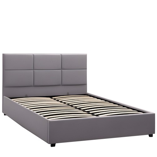 Κρεβάτι Διπλό ArteLibre CLOUDREST Γκρι Ύφασμα 213x130x109 5cm Στρώμα 160x200cm c493354