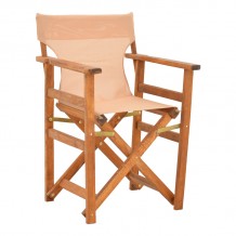 Καρέκλα-πολυθρόνα σκηνοθέτη Kompa pakoworld μασίφ ξύλο οξιάς καρυδί-πανί Nexus μπεζ c493381