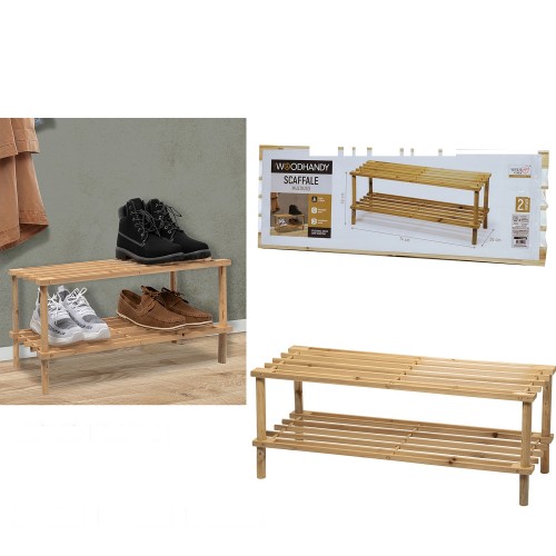 Ράφι Παπουτσιών WoodHandy ArteLibre Καφέ Ξύλο 74x26x30cm 2Τμχ c493438