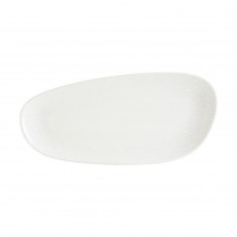 Πιατέλα Ρηχή πορσελάνης ακανόνιστο σχήμα 36cm με διακριτικό σχέδιο Radix BONNA - Σετ 6 c493585