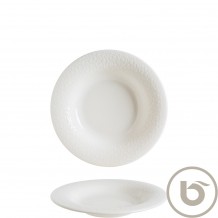 Πιάτο Βαθύ πορσελάνης ανάγλυφο 23cm Marlena Albus BONNA - Σετ 6 c493588