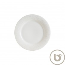 Πιάτο Ρηχό πορσελάνης με ανάγλυφο rim 24cm Marlena Albus BONNA - Σετ 12 c493589