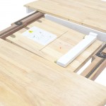 Tραπέζι Lars pakoworld επεκτεινόμενο ξύλο-MDF λευκό-φυσικό Φ100 38 x100x75εκ c493644