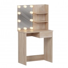 ΤΟΥΑΛΕΤΑ ΜΕ ΦΩΤΙΣΜΟ LED ΡΑΦΙΑ LAURYN HM2501 01 ΜΕΛΑΜΙΝΗ ΣΕ SONAMA 75x40x134 5Υεκ c493723