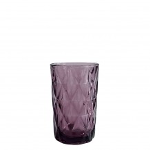 Γυάλινο ποτήρι Ψηλό 35cl φ8x12 7cm ΡΟΜΒΟΣ μωβ - Σετ 12 c493729