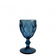 Γυάλινο ποτήρι κολωνάτο 23cl φ8x15 5cm ΡΟΜΒΟΣ μπλε - Σετ 12 c493735