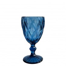 Γυάλινο ποτήρι κολωνάτο 29cl φ8 8x17cm ΡΟΜΒΟΣ μπλε - Σετ 12 c493736