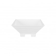 Σαλατίερα Μελαμίνης Τετράγωνη 25 5cm Zebra με ποδαράκια λευκή c493765